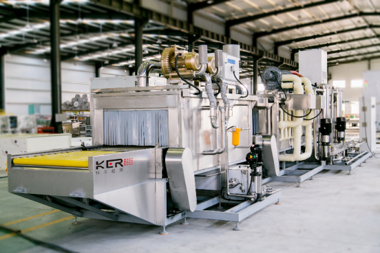 網(wǎng)帶連續(xù)通過式雙通道噴淋清洗機(jī)